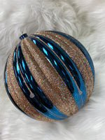 
              200MM Shiny Dark Blue/Sand Gold/Silver Stripe Ball
            