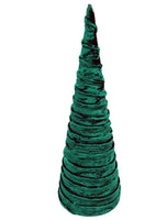 
              18" Green or Burgundy Velvet Cone Tree
            