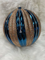 
              200MM Shiny Dark Blue/Sand Gold/Silver Stripe Ball
            