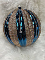 
              200MM Shiny Dark Blue/Sand Gold/Silver Stripe Ball
            