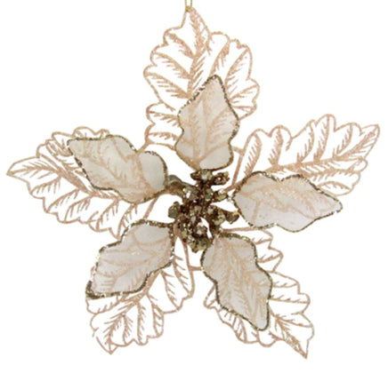 Blush Pink Poinsettia Clip Ornament