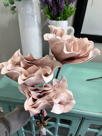 Large Flowers, pink, mauve and white