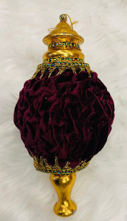 Burgundy Velvet Finial