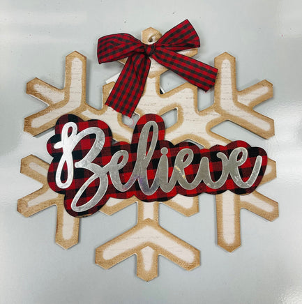 Believe Snowflake Ornament