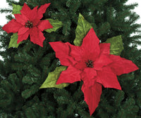 
              Faux 24" Velvet Poinsettia Stem in stunning red (Sold Qty 1)
            