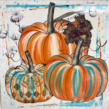 Pumpkin Metal Sign