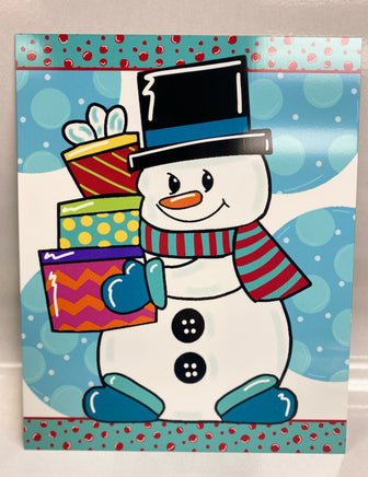 Snowman Metal Sign