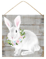 
              Floral Bunny Wreath Sign
            