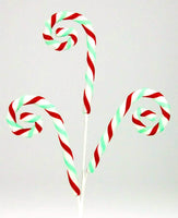 
              29" Velvet Candy Cane Spray: Red/Mint/Wht
            