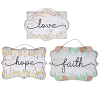 
              Love, Hope, and Faith Signs
            