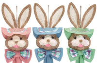 
              35" Burlap & Fabric Hanging Bunny Heads
            