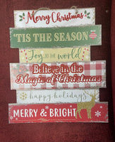 
              Tis the Season Patchwork Christmas Sign
            