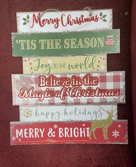 Tis the Season Patchwork Christmas Sign