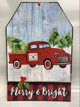 Merry & Bright Truck Sign