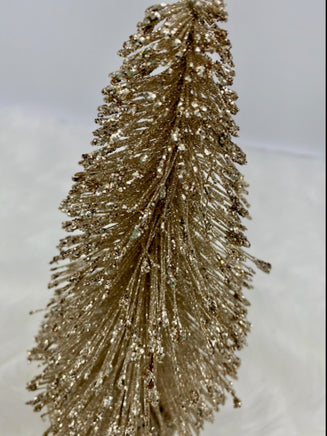 Gold Glitter Bristle Tree