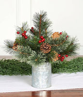 
              Faux Greenery in Galvanized Pot
            