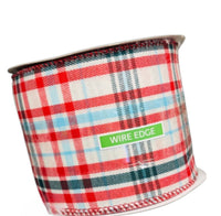 
              4" Wired Red, Green, Blue and White Plaid
            