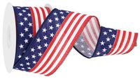 
              2.5" Red White and Blue Ribbon
            