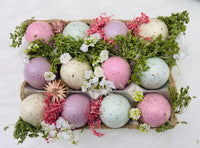 
              Gorgeous Display of Fake Speckled Easter Eggs
            