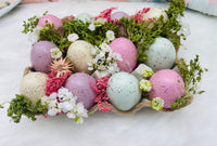 
              Gorgeous Display of Fake Speckled Easter Eggs
            