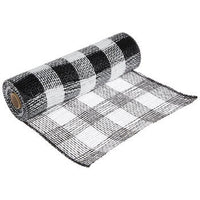 
              Black & White Plaid Mesh - 10" x 6 yards
            