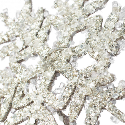 27" Glitter Snowflake Spray-Silver