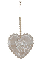 
              Love You Heart Wood Wall Decor
            