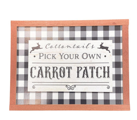 Farmhouse Gingham Wall Sign