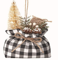 
              7" Deco Country Check Package Sack Ornament
            