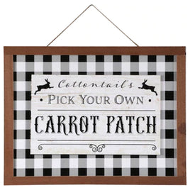 Farmhouse Gingham Wall Sign