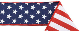 Stars/Stripes Fused Back Ribbon- 2.5"X10yd