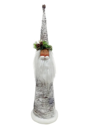 17" Snowed In Frosty Santa Cone Tree