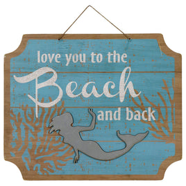 love you to the BEACH and back- Wall Décor Sign