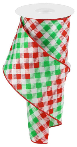 Diagonal Check Ribbon- 4"X10yd