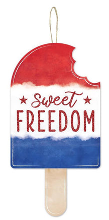 Sweet Freedom Popsicle Sign- 13.5"H X 7"W