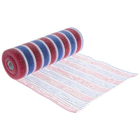 
              10" Red, White & Blue Striped Deco Mesh
            