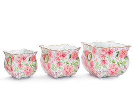 Floral Planter Set- Set of 3