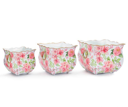 Floral Planter Set- Set of 3