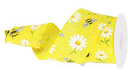 Bumble Bee Daisy Ribbon-2.5"X10yd