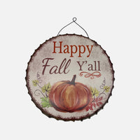 
              Happy Fall Y'all Hanging Wall Sign
            