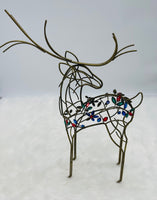 
              21" Metal Jeweled Reindeer
            