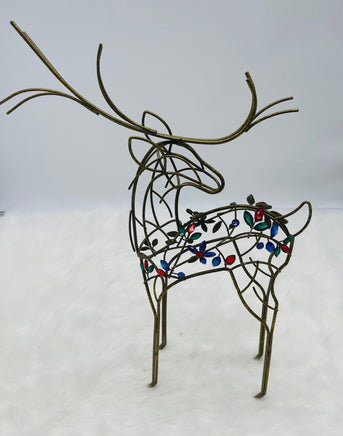 21" Metal Jeweled Reindeer