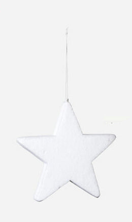 7.5" Large Flocked Stars- Set of 3