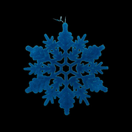 12" Flocked Snowflake Ornament