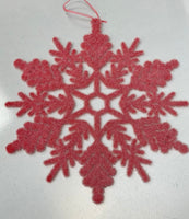 
              12" Flocked Snowflake Ornament
            