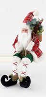 
              18" Fabric/Resin Plaid Santa
            