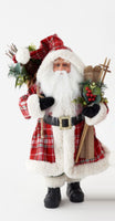 
              18" Fabric/Resin Plaid Santa
            