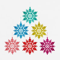 
              12" Flocked Snowflake Ornament
            