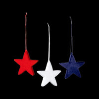 
              3.25" Small Flocked Stars- Set of 3
            