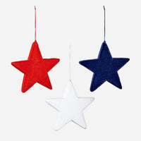 
              7.5" Large Flocked Stars- Set of 3
            